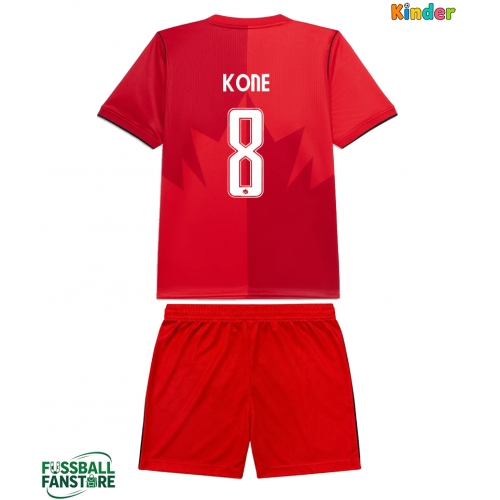 Kanada Ismael Kone #8 Replik Heimtrikot Kinder WM 2026 Kurzarm (+ Kurze Hosen)